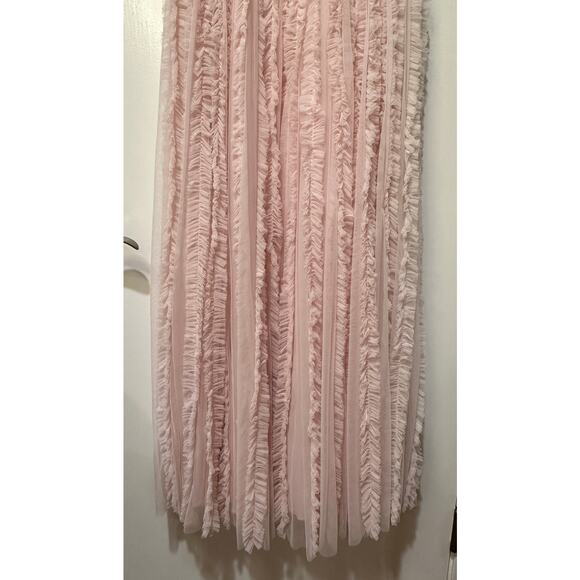 Mac Duggal V Neck Puff Sleeve Ruffle Tiered A Line Gown Rose Size 2 NWOT #A8050 - Picture 15 of 15